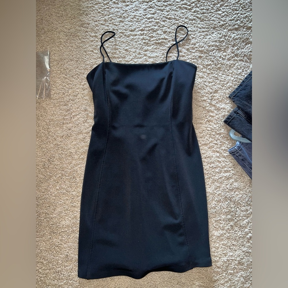 Zara Black Spaghetti-Strap Mini Dress